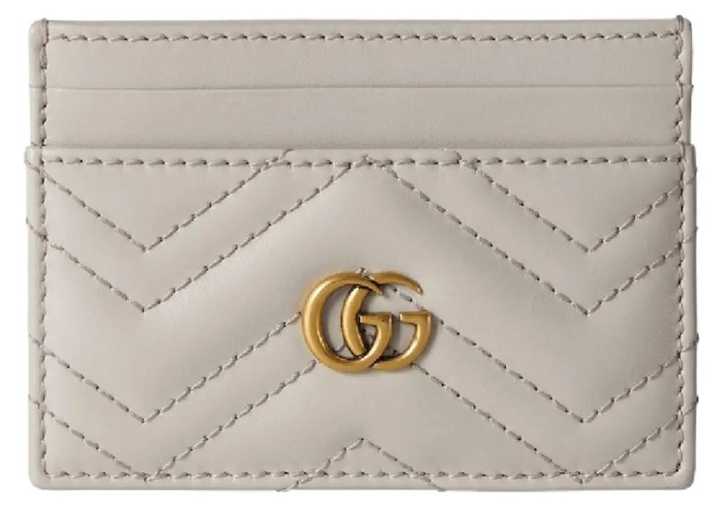Ví Gucci GG Marmont Matelassé Card Case ‘Grey’ 443127-DTDHT-1712