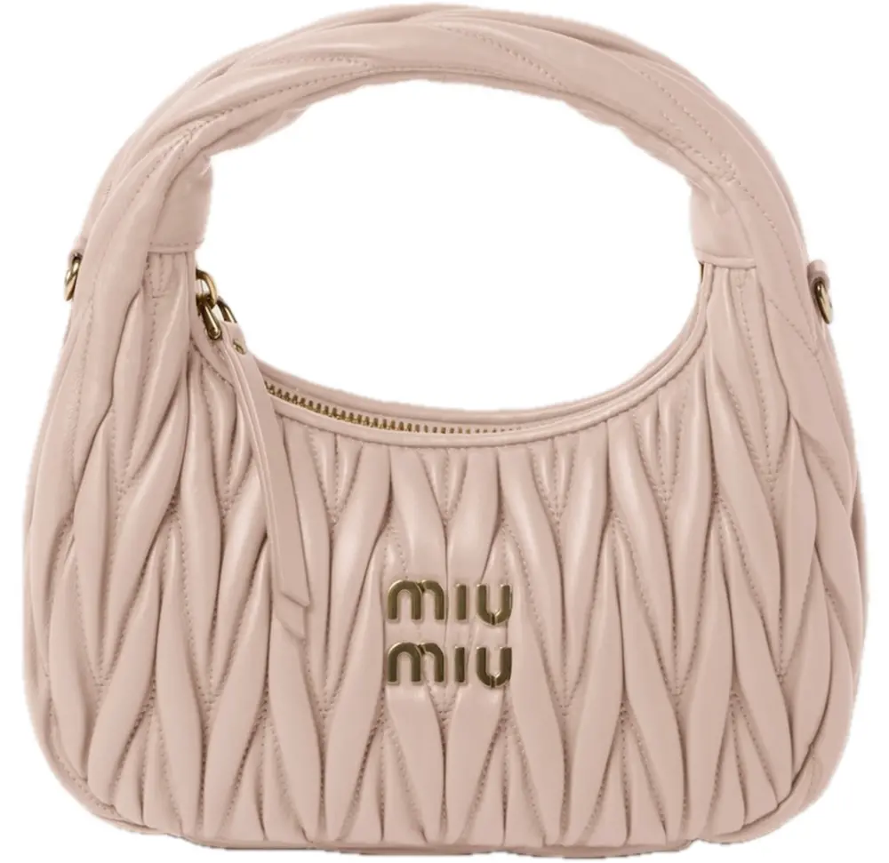 Túi Miu Miu Wander Matelassé Hobo Bag ‘Pink’ 5BC125-N88-F0236-V-OOY