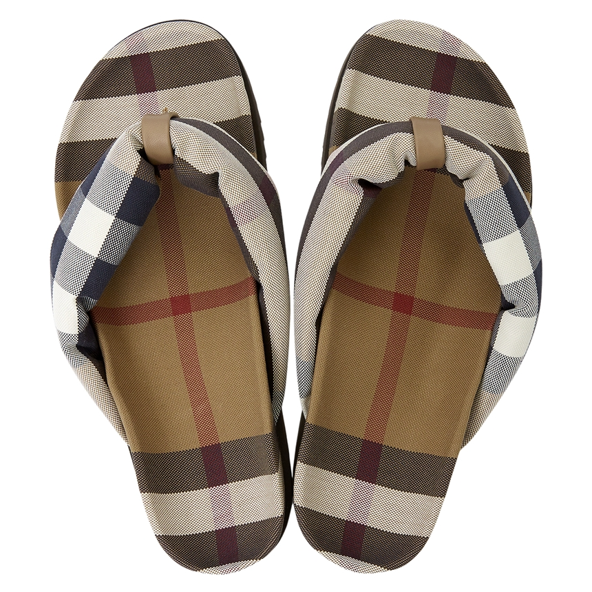 Dép Burberry Check Duncannon ‘Brown’ 8051880 - Ảnh 3