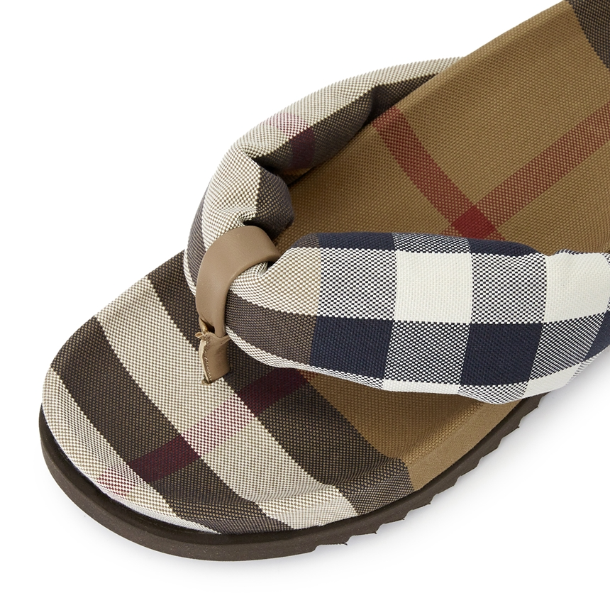Dép Burberry Check Duncannon ‘Brown’ 8051880 - Ảnh 4