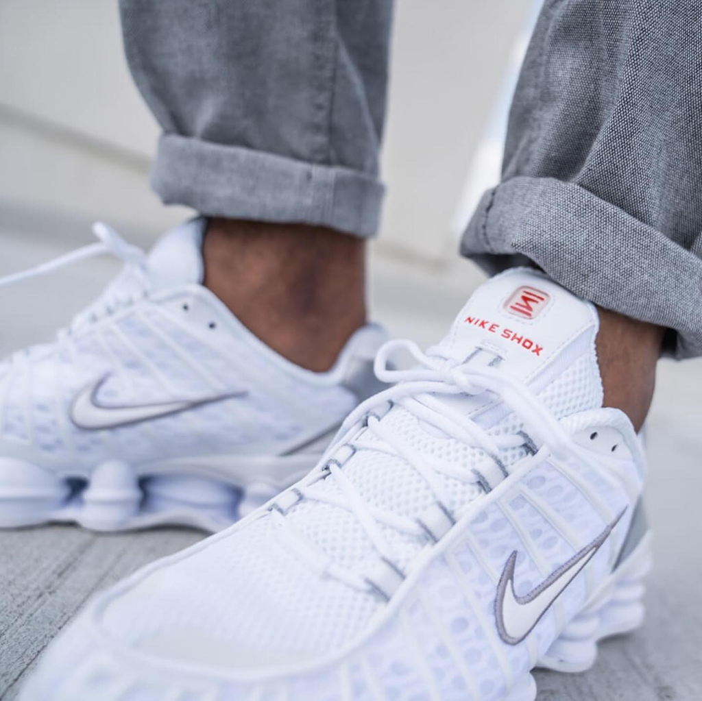 Alternative view of Giày Nike Shox TL 'White Metallic Silver' AV3595-100