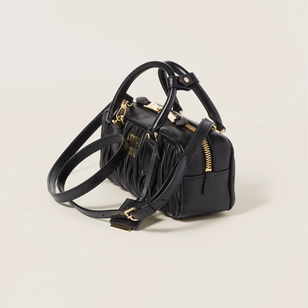 Túi Miu Miu Arcadie Matelassé Bag ‘Black’ 5BB142-N88-F0002-V-OON - Ảnh 3
