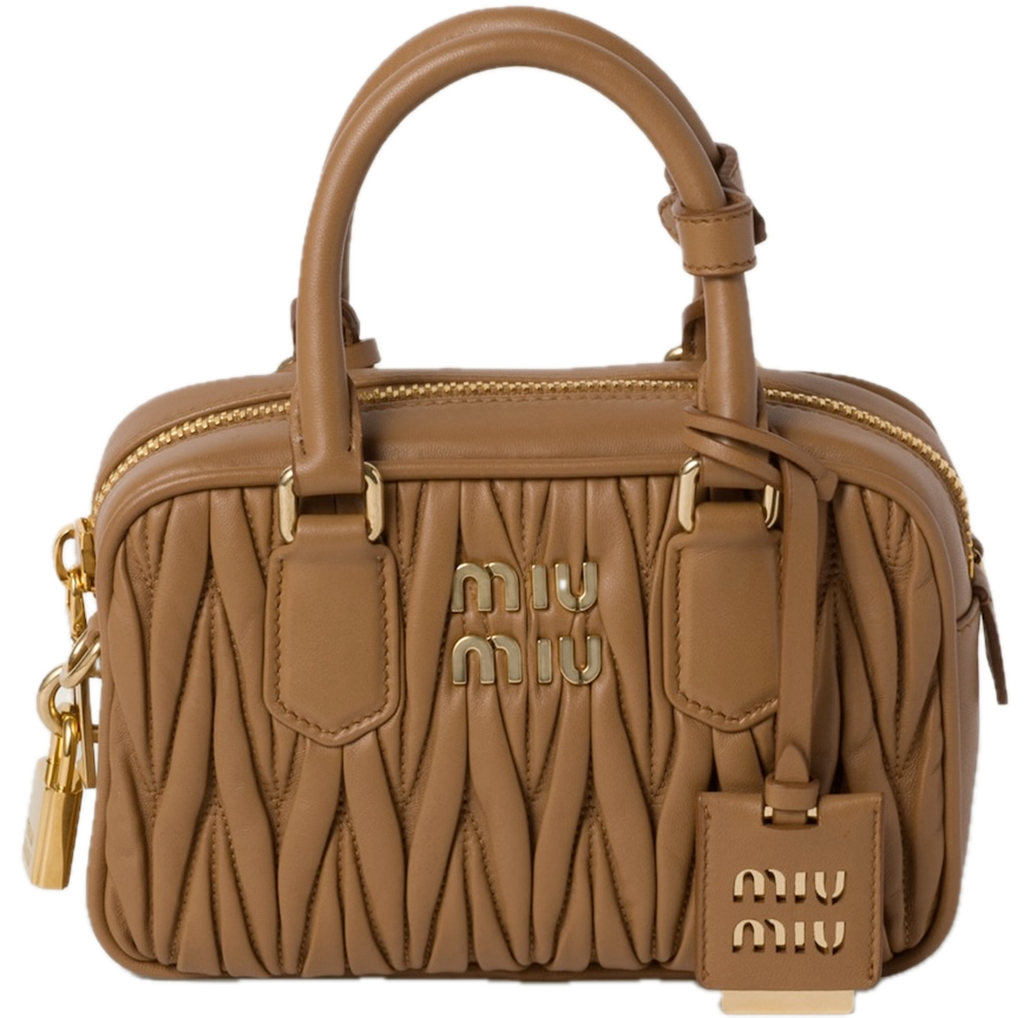Túi Miu Miu Arcadie Matelassé Bag ‘Caramel’ 5BB123-N88-F098L-V-YON