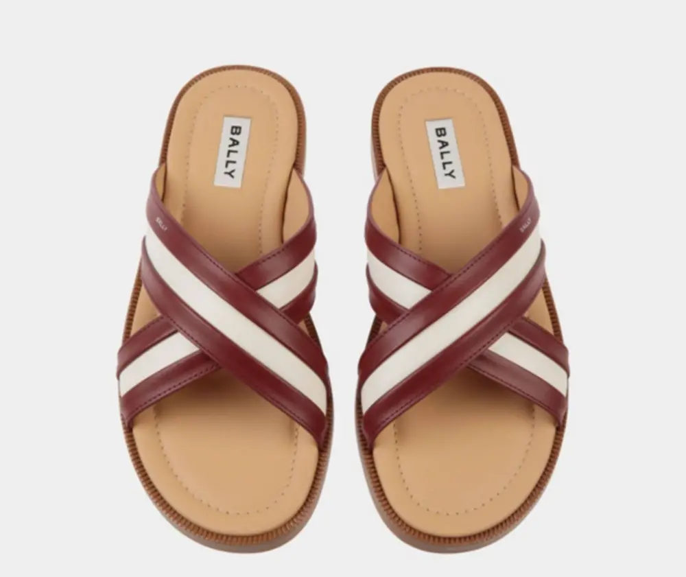 Dép Bally Glide Sandal ‘Red’ 6307405 - Ảnh 4