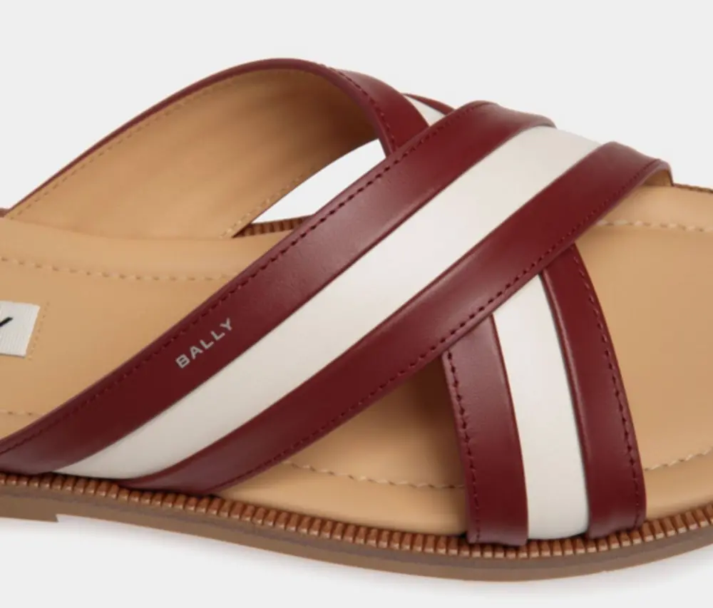Dép Bally Glide Sandal ‘Red’ 6307405 - Ảnh 5