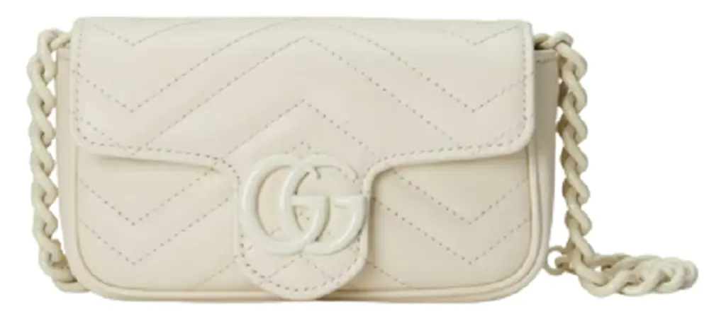 Túi Gucci Marmont Belt ‘White’ 699757-UM8KV-9022