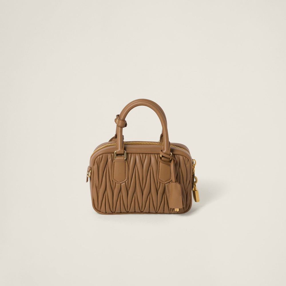 Túi Miu Miu Arcadie Matelassé Bag ‘Caramel’ 5BB123-N88-F098L-V-YON - Ảnh 2