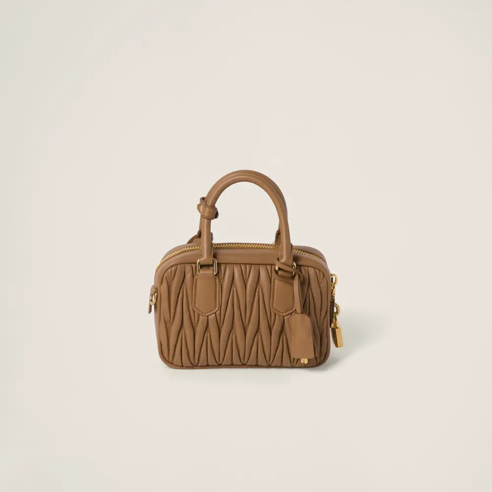 Alternative view of Túi Miu Miu Arcadie Matelassé Bag ‘Caramel’ 5BB123-N88-F098L-V-YON