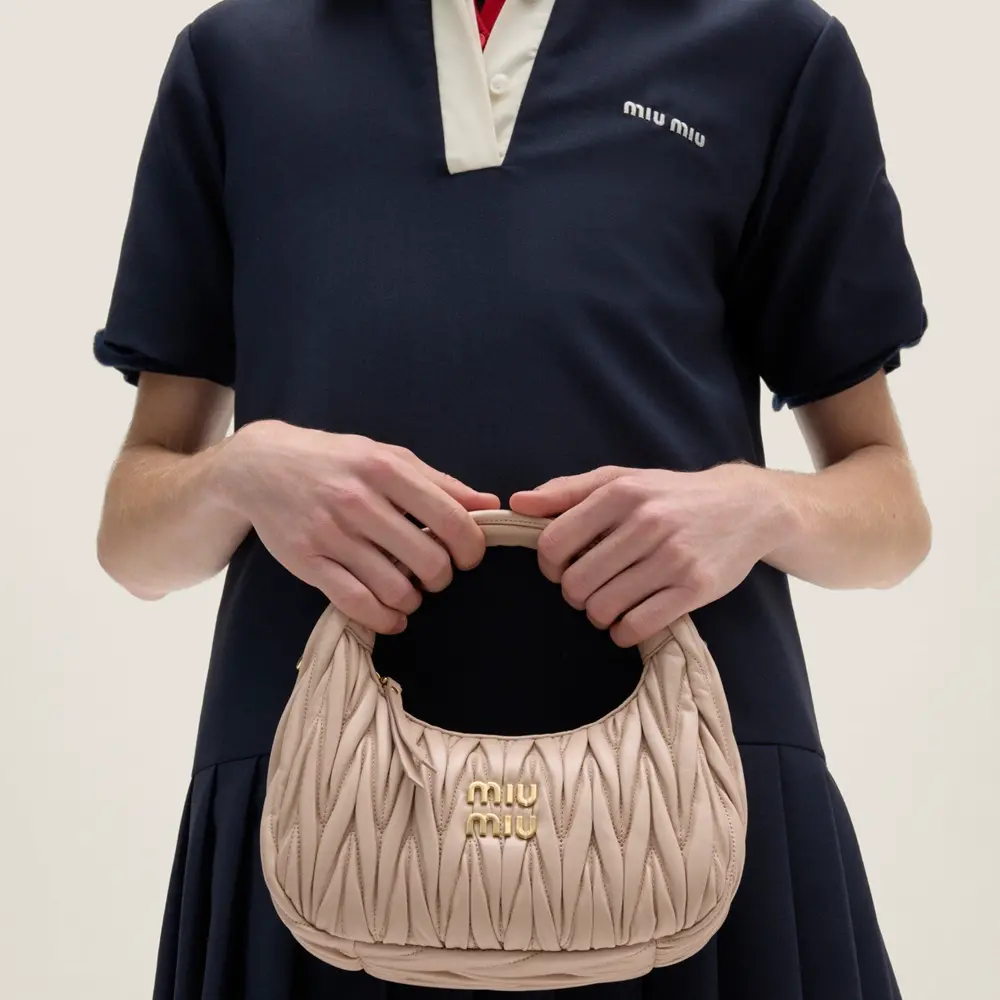 Alternative view of Túi Miu Miu Wander Matelassé Hobo Bag ‘Pink’ 5BC125-N88-F0236-V-OOY