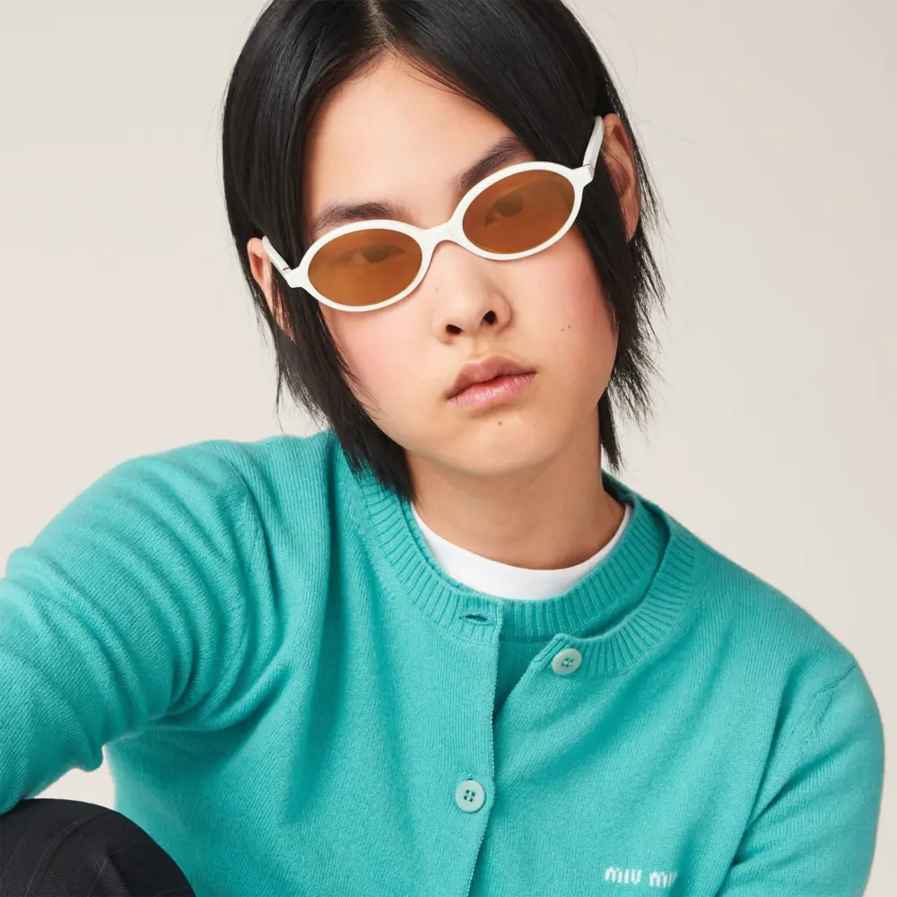 Kính Miu Miu Regard Sunglasses ‘White’ SMU04Z-E142-FE40D-C-A050 - Ảnh 3