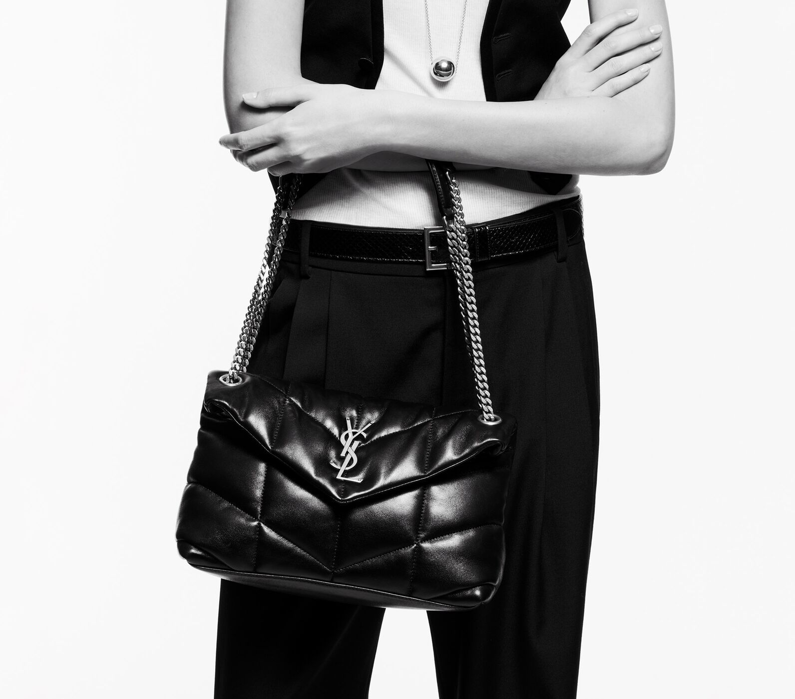 Alternative view of Túi Saint Laurent Puffer Nappa ‘Black’ 5774761EL071000