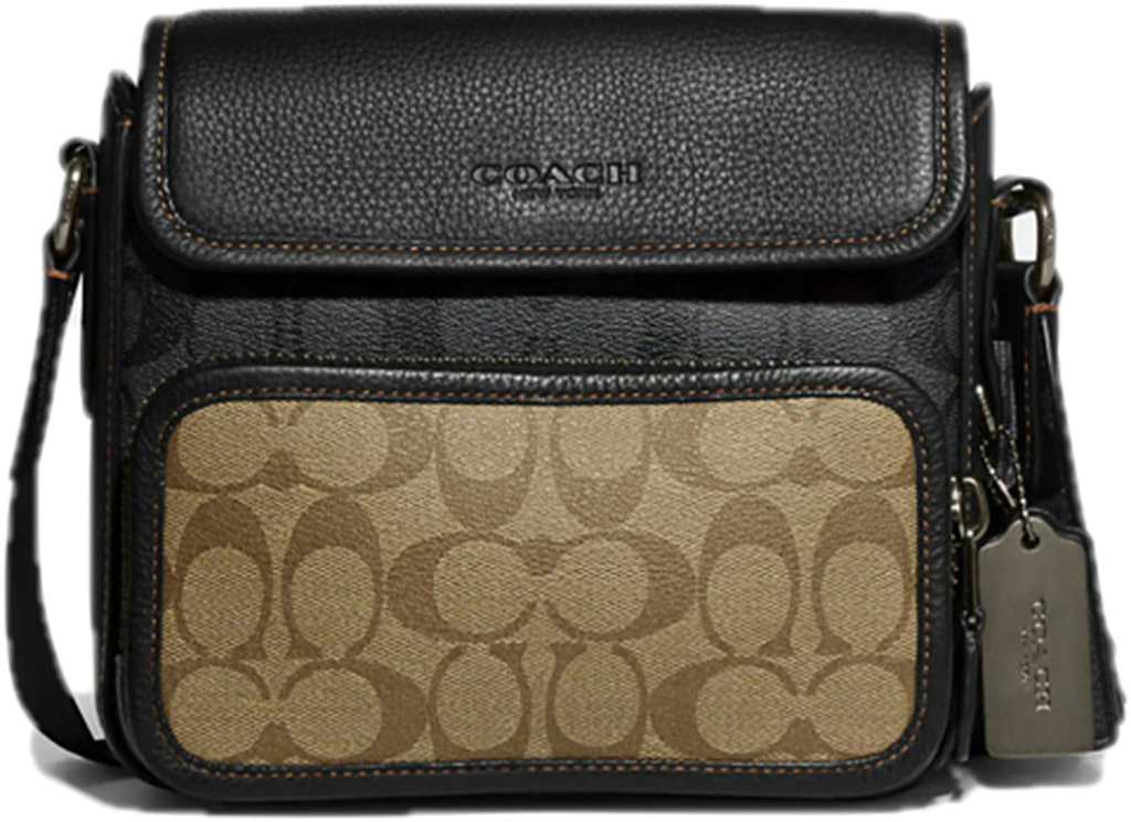 Túi Coach Sullivan Flap Blocked Canvas ‘Charcoal’ CC032-QBTUP