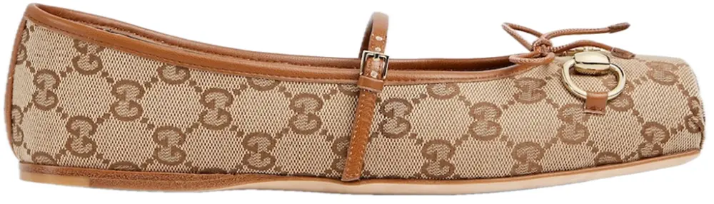 Giày Gucci Horsebit Ballet Flat ‘Beige’ 814321-FAD6C-9745