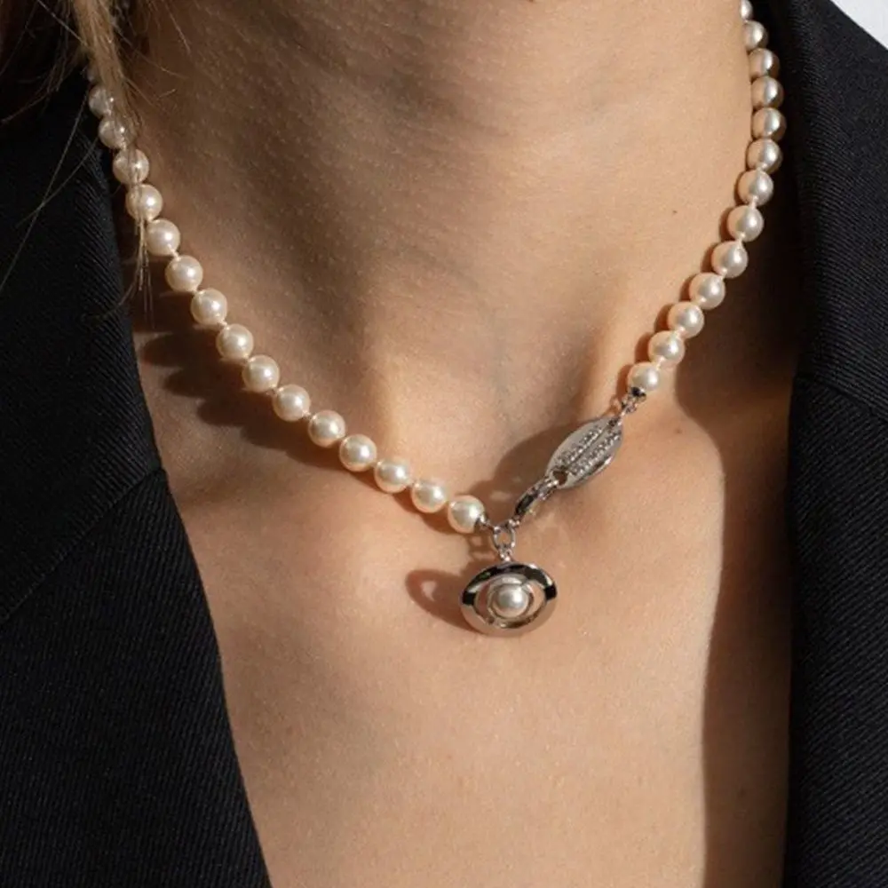 Alternative view of Vòng Cổ Vivienne Westwood Simonetta Pearl ‘Silver’ 63010085-02P113-CN