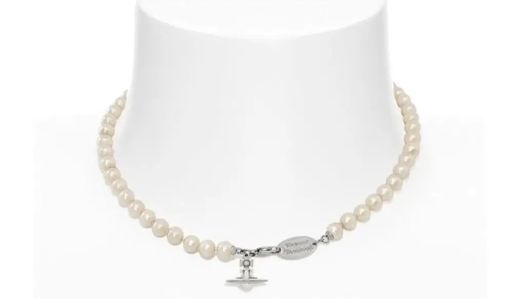 Vòng Cổ Vivienne Westwood Simonetta Pearl ‘Silver’ 63010085-02P113-CN