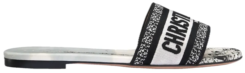 Dép Dior Dway Slide ‘White Black’ KCQ209EIF-S15W