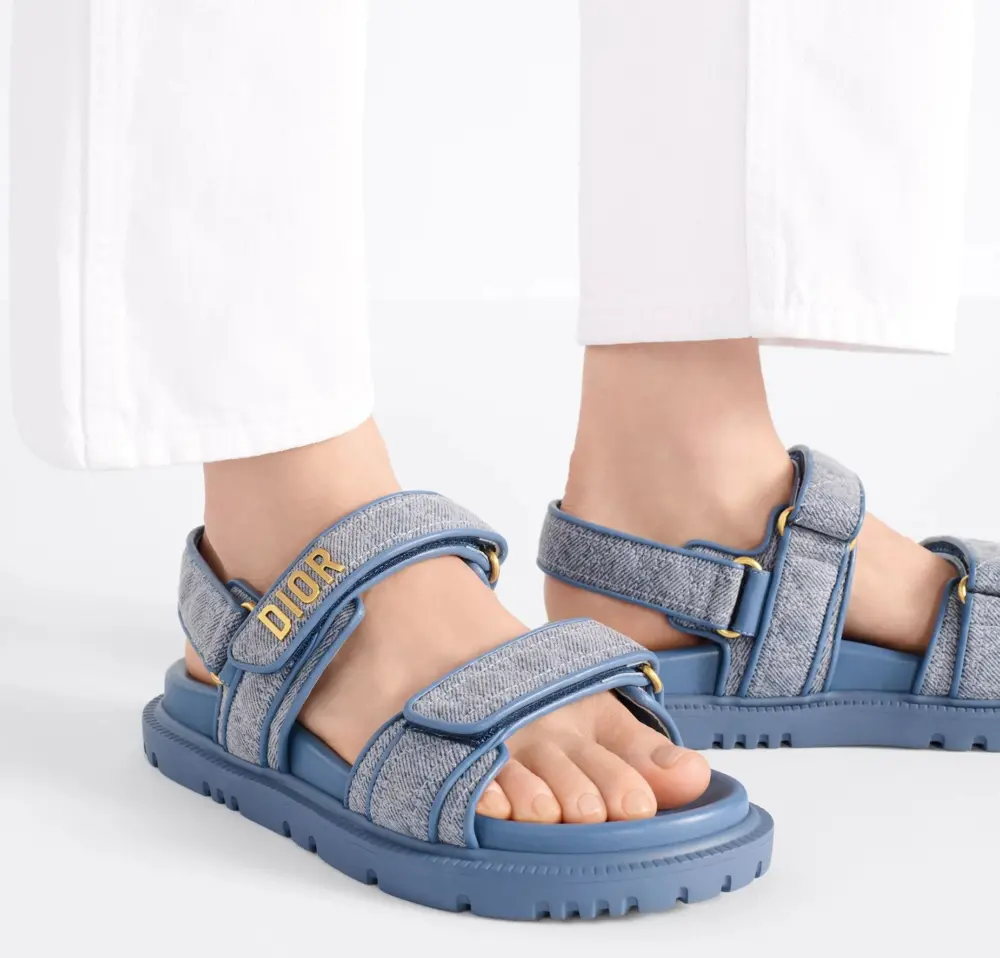 Dép Dior Dioract Sandal ‘Blue’ KCO141FJL-S70B - Ảnh 4