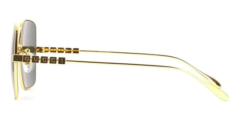 Kính Gucci Sunglasses 'Gold Black' GG1434S-001 - Ảnh 6