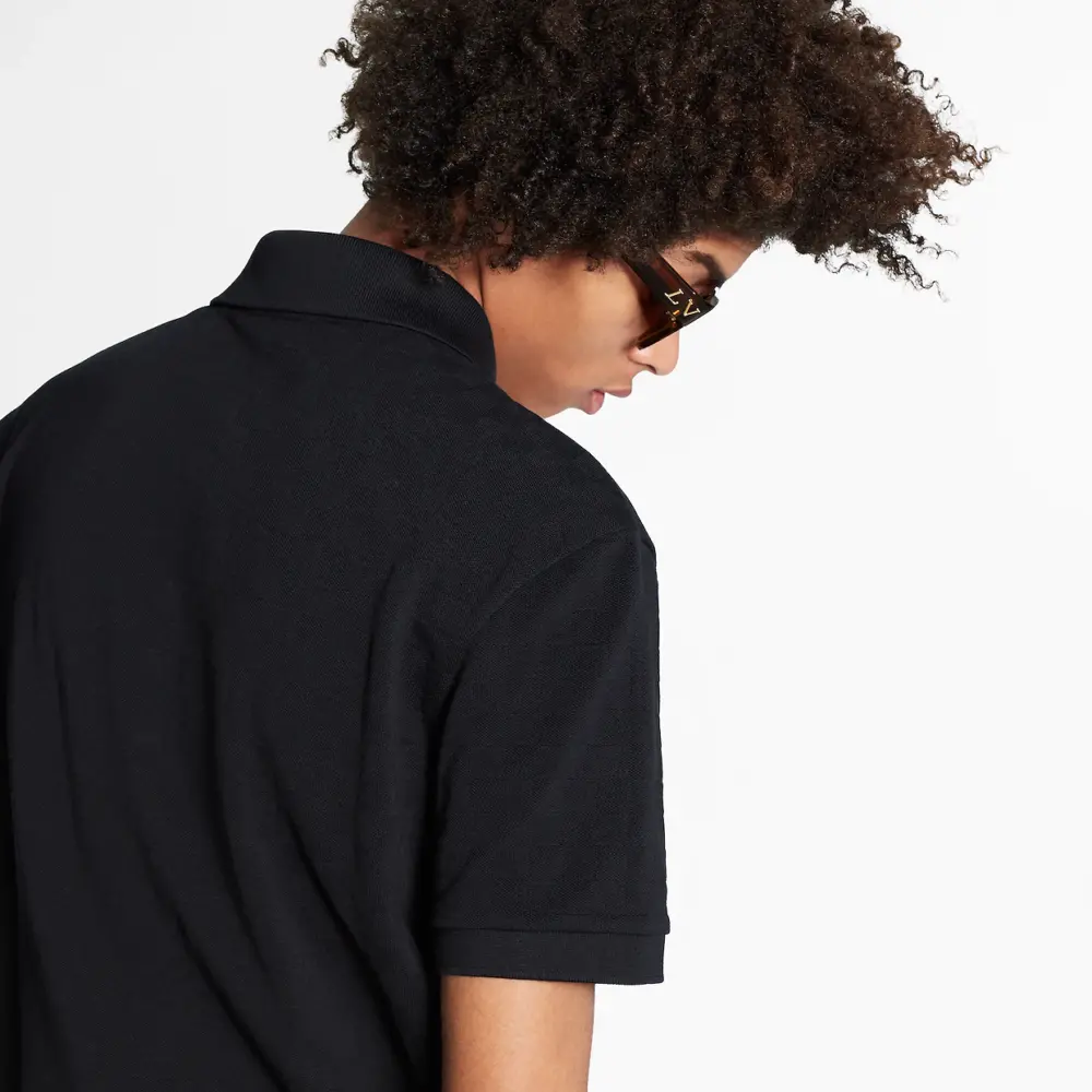 Áo Louis Vuitton Half Damier Polo ‘Black’ 1A8HBZ - Ảnh 3