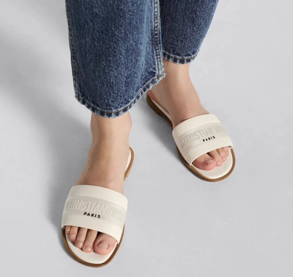 Dép Dior Dway Slide ‘White’ KCQ986CEY-S03W - Ảnh 3