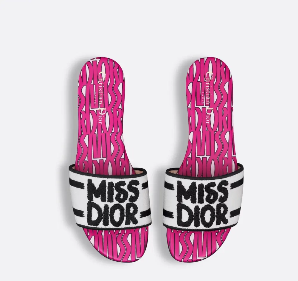 Dép Dior Dway Slide ‘Fuchsia’ KCO109EZO-S05F - Ảnh 3
