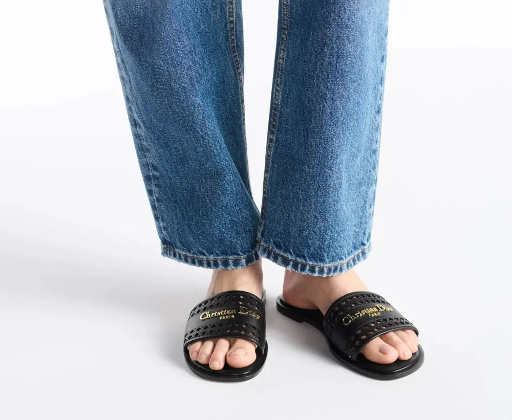 Dép Dior D-Lane Slide ‘Black’ KCO157MLC-S900 - Ảnh 4