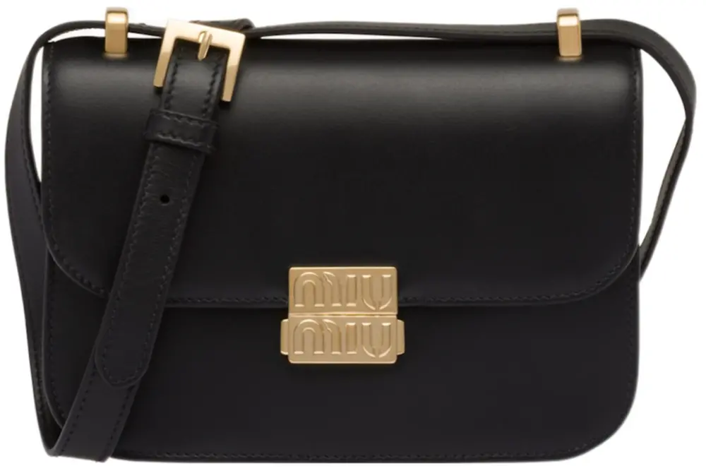 Túi Miu Miu Logo Snap Lock ‘Black’ 5BD254-2AIX-F0002