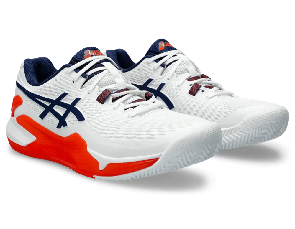 Giày Asics Gel Resolution 9 Clay 'White Blue Expanse' 1041A375-102 - Ảnh 5