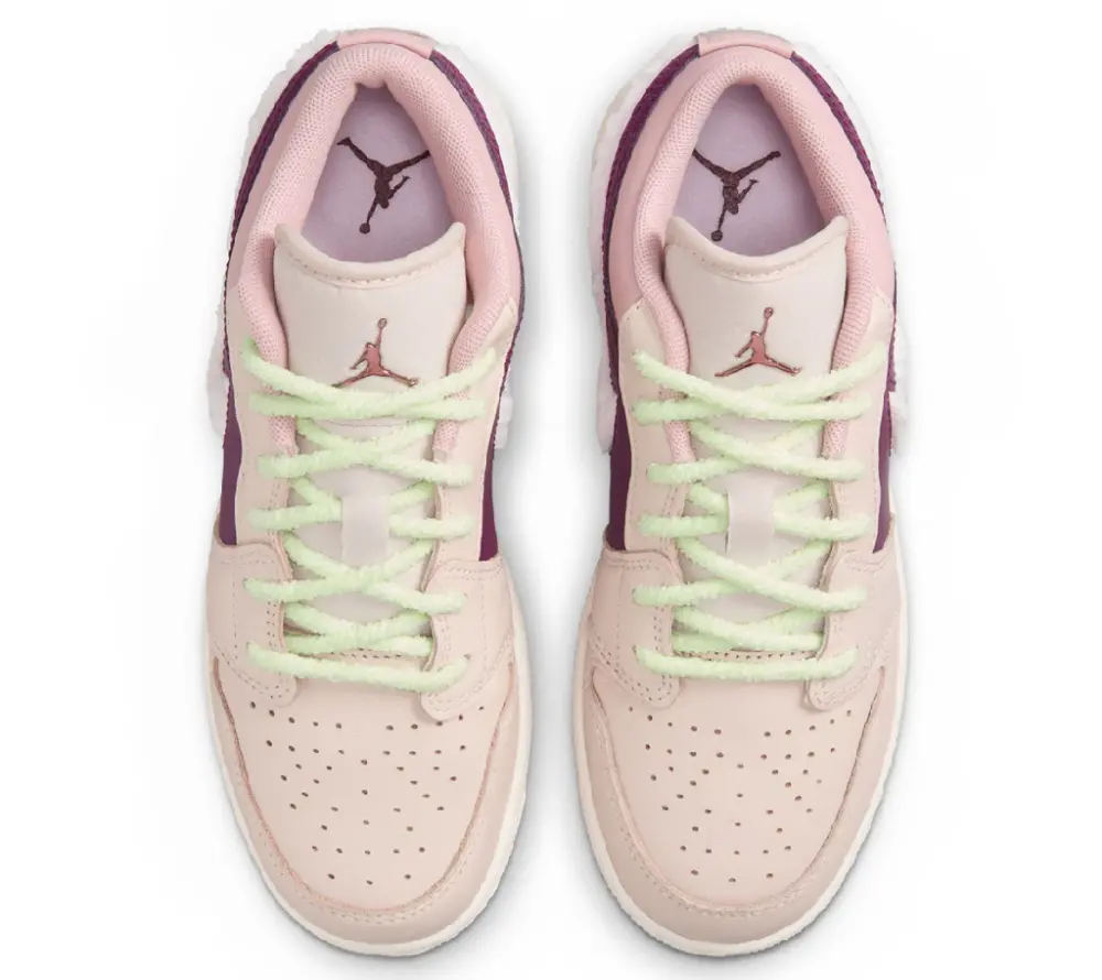 Giày Nike Air Jordan 1 Low SE GS ‘Fur Swoosh’ FZ3928-200 - Ảnh 5