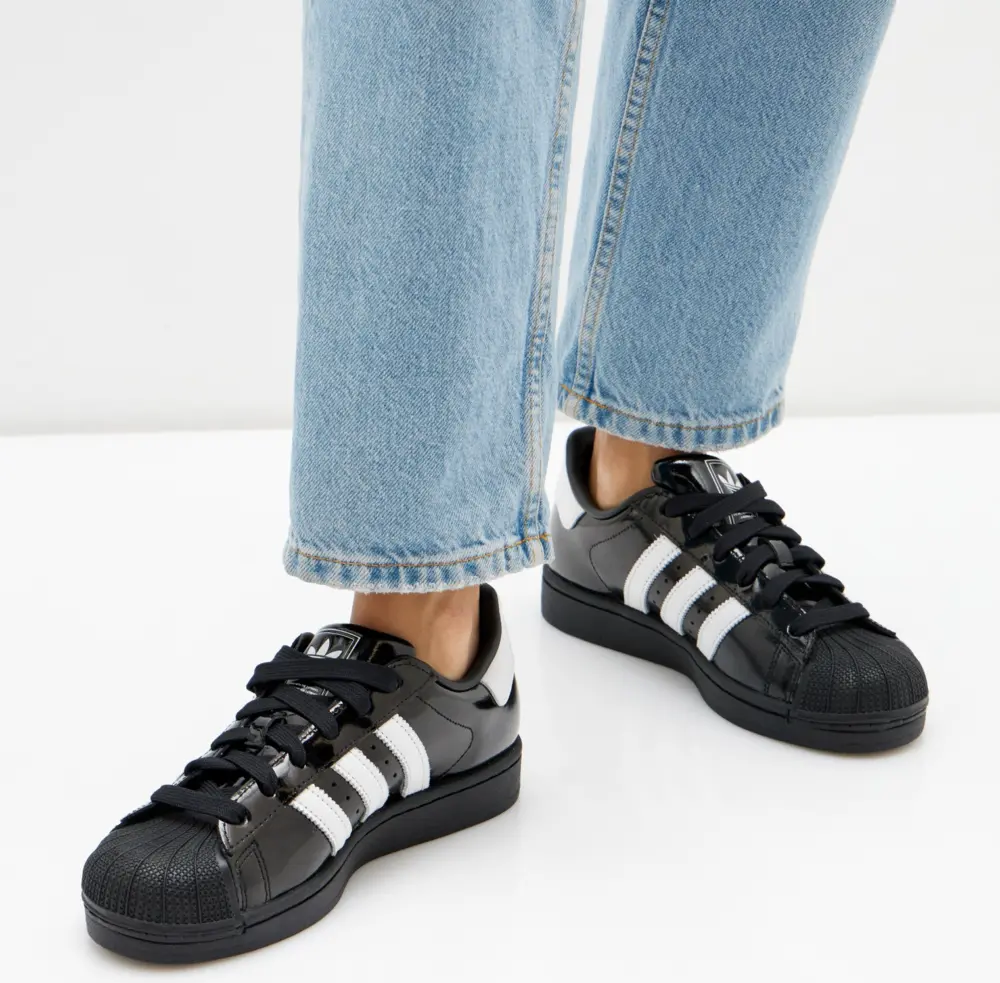 Alternative view of Giày Adidas Superstar II ‘Black White Patent’ JH7756