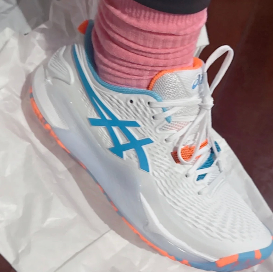 Giày Asics Gel-Resolution 9 ‘White Pitch Green’ 1041A435-101 - Ảnh 8