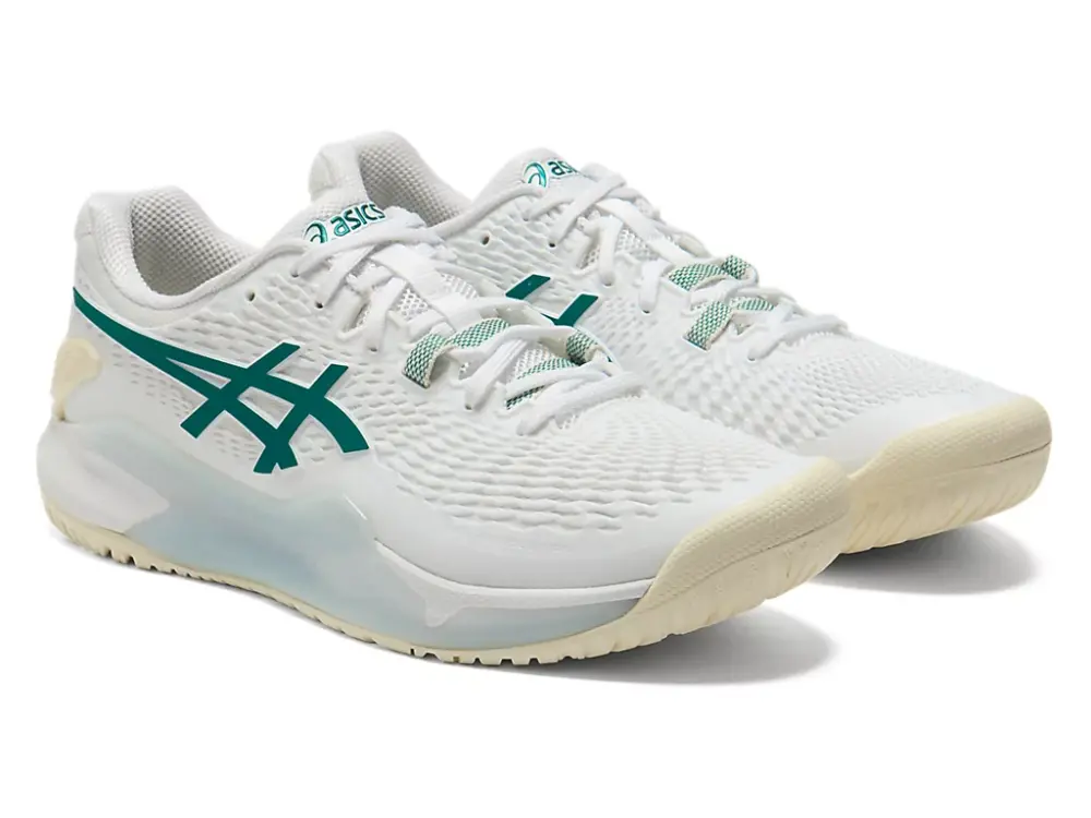 Alternative view of Giày Asics Gel-Resolution 9 ‘White Pitch Green’ 1041A435-101