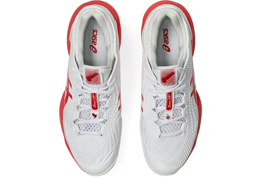 Giày Asics Court FF 3 Novak ‘White Electric Red’ 1041A522-966 - Ảnh 4