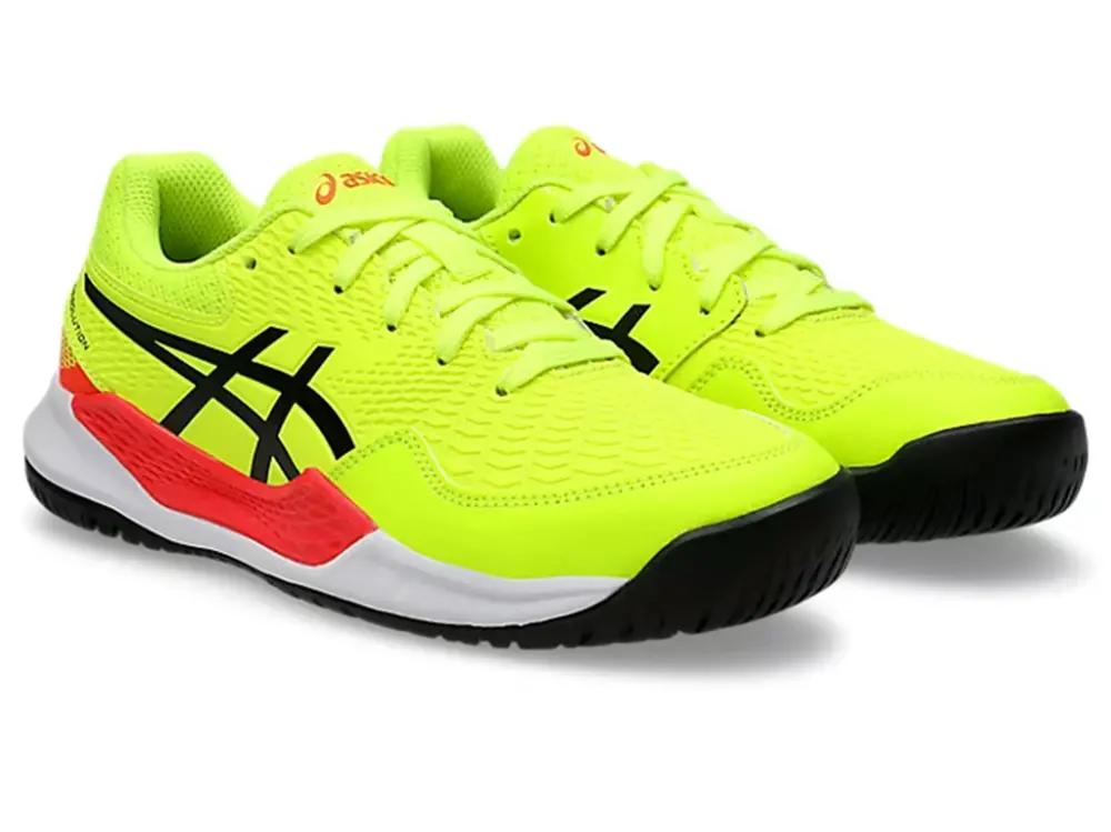 Alternative view of Giày Asics Gel-Resolution 9 GS ‘Safety Yellow Black’ 1044A067-750