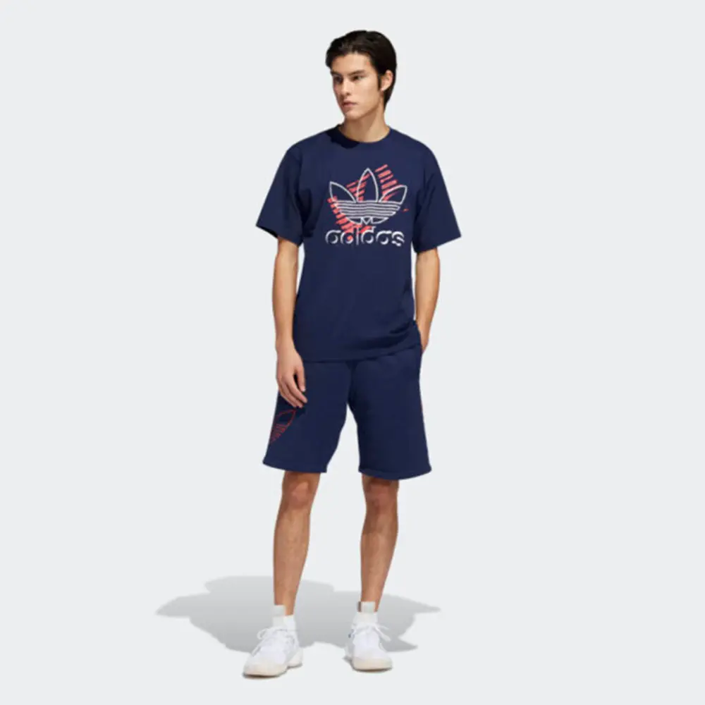 Áo Adidas Men Originals Art Trefoil Shirts Training Jersey Navy DV3281 - Ảnh 3