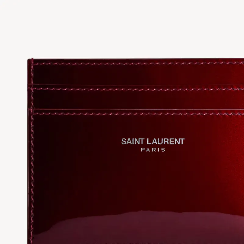 Alternative view of Ví Saint Laurent Paris Card Case 'Bordeaux' 375946AAEJV6947