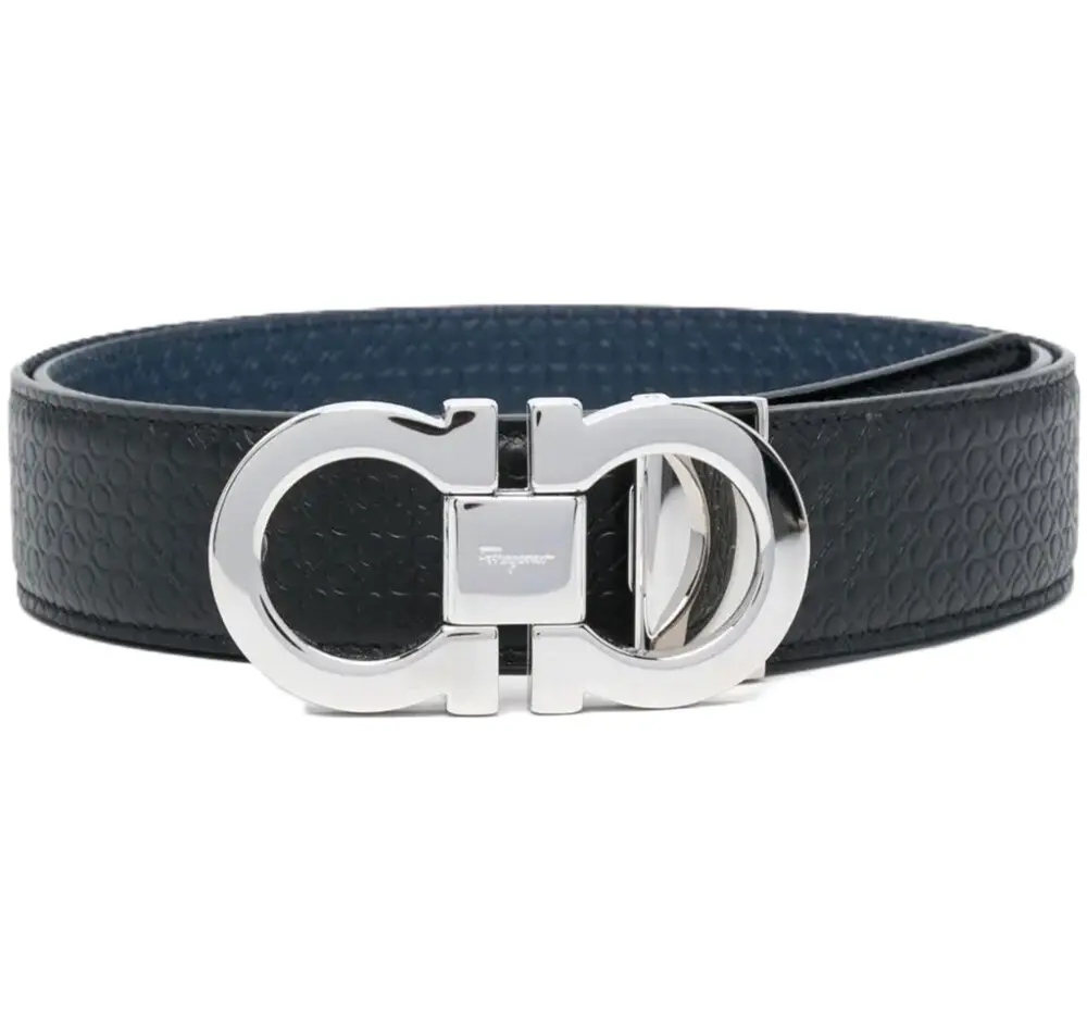 Thắt Lưng Salvatore Ferragamo 67 9535 NERO FJORD BLUE 714462