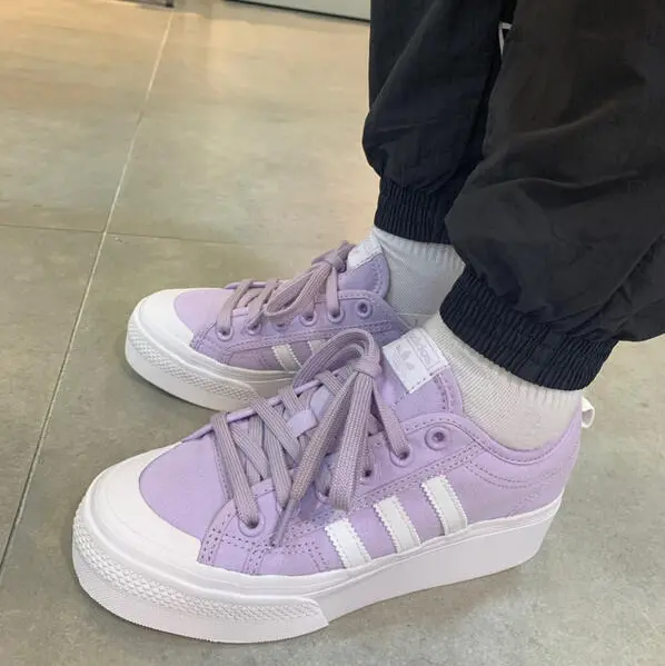 Alternative view of Giày Adidas Originals Nizza Platform 'Purple White' FV5455