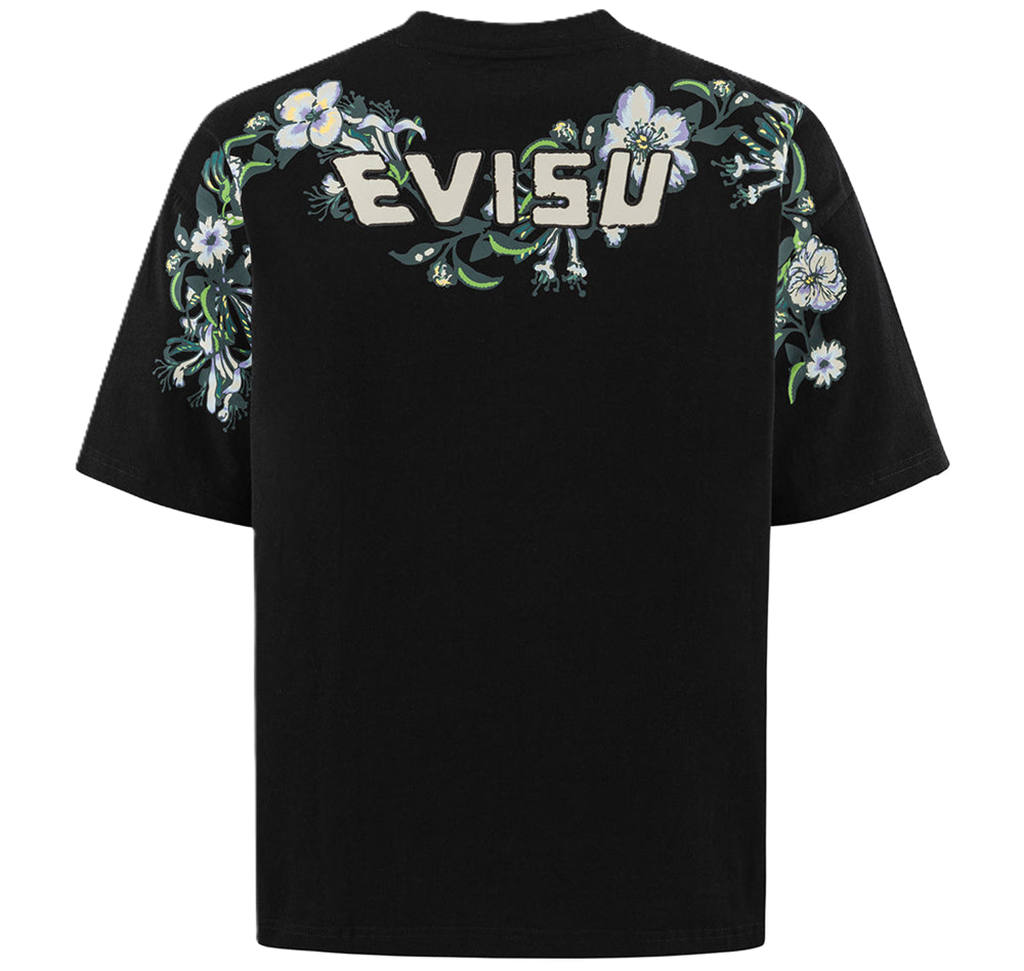 Áo Evisu Floral Daicock And Logo Embroidery Loose Fit ‘Black’ 2ESHTM5TS1222LFCT - Ảnh 4
