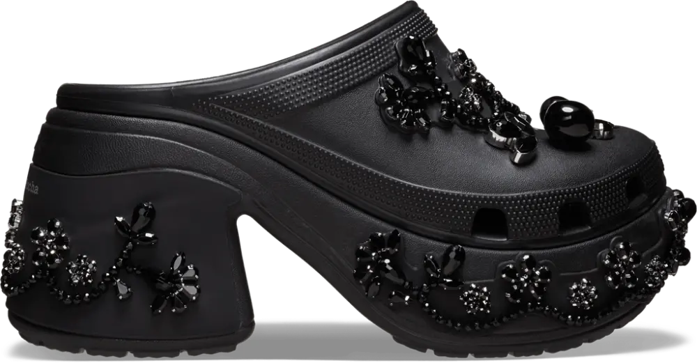 Dép Crocs Siren Clog x Simone Rocha ‘Black’ 210142-001