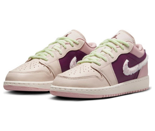 Giày Nike Air Jordan 1 Low SE GS ‘Fur Swoosh’ FZ3928-200 - Ảnh 6