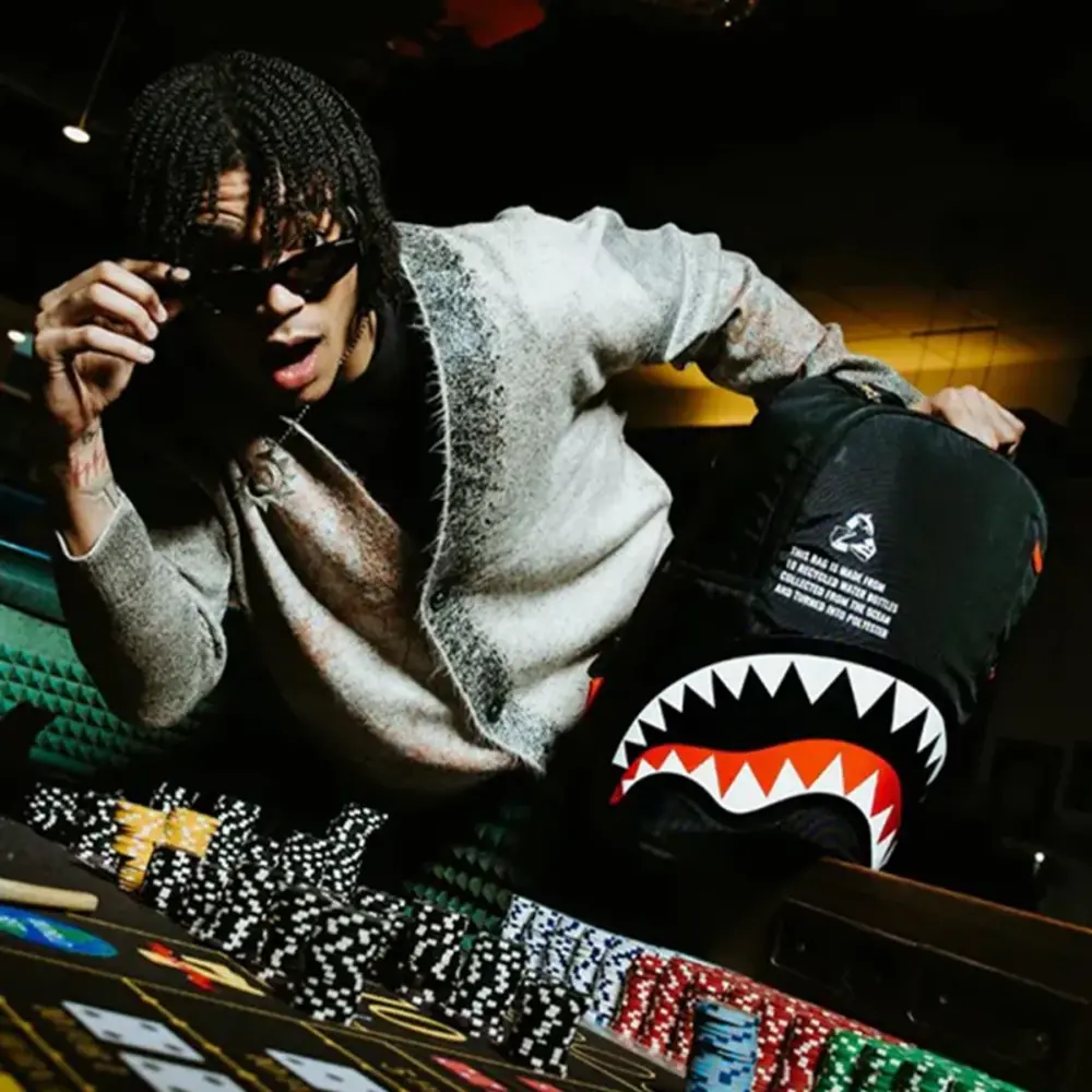 Alternative view of Balo SPRAYGROUND Shark Mouth PVC 'black' W1035712
