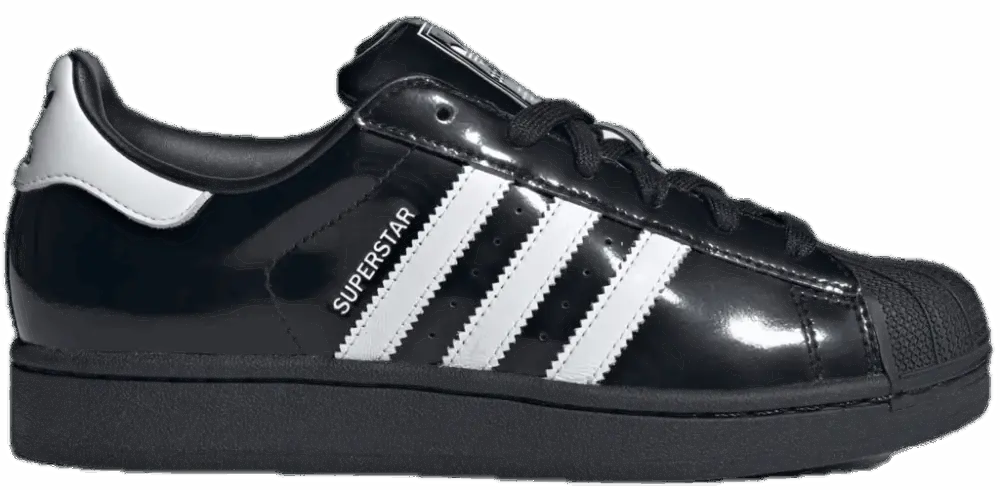 Giày Adidas Superstar II ‘Black White Patent’ JH7756