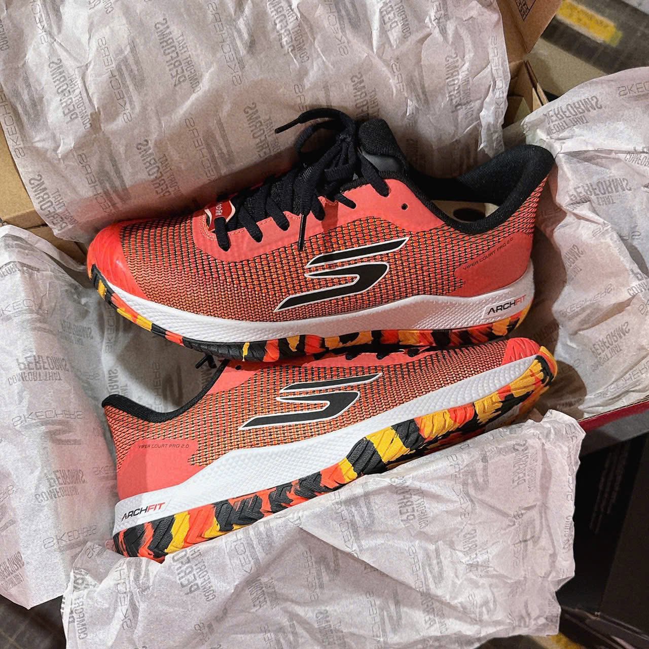 Giày Skechers Viper Court Pro 2.0 ‘Orange’ 246109-ORG - Ảnh 6