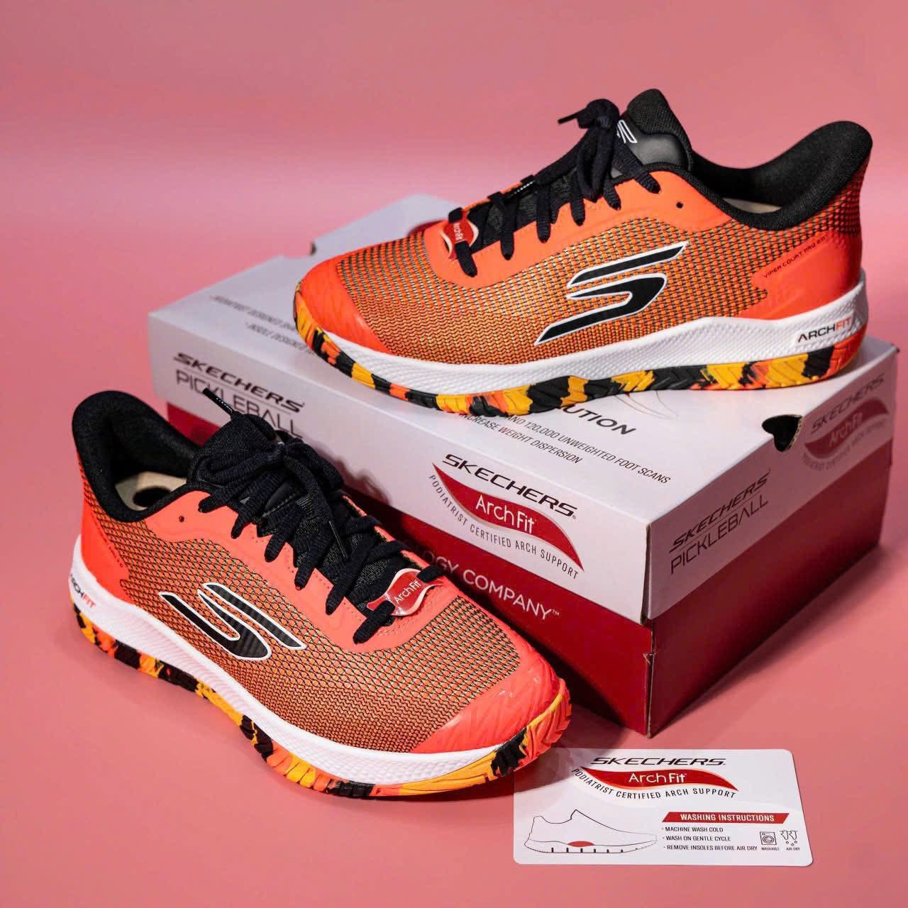 Giày Skechers Viper Court Pro 2.0 ‘Orange’ 246109-ORG - Ảnh 9