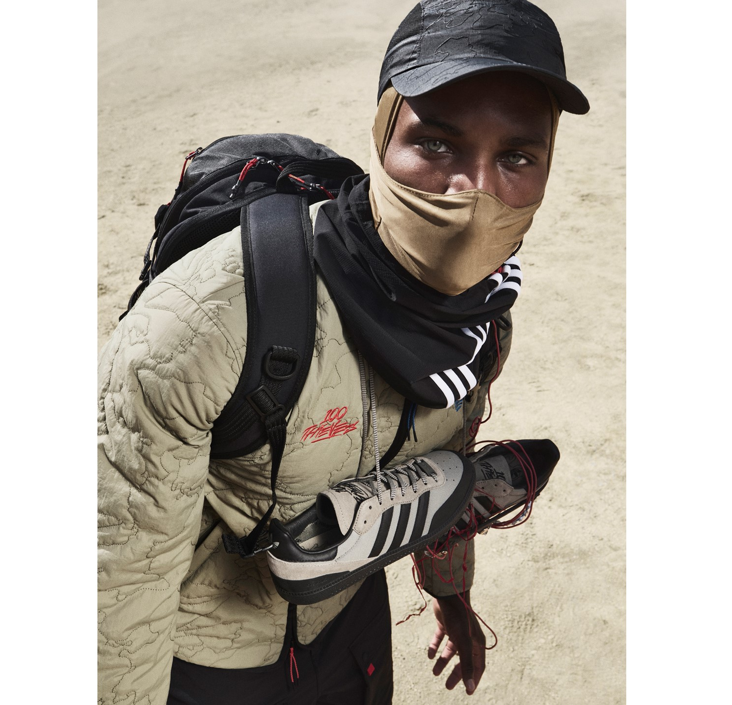 Giày Adidas 100 Thieves Palos Hills ‘Silver Pebble’ JR5536 - Ảnh 3