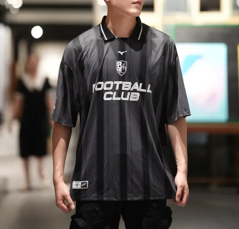 Alternative view of Áo Mizuno Essential Striped Short Sleeved ‘Black’ K2CA46Y1