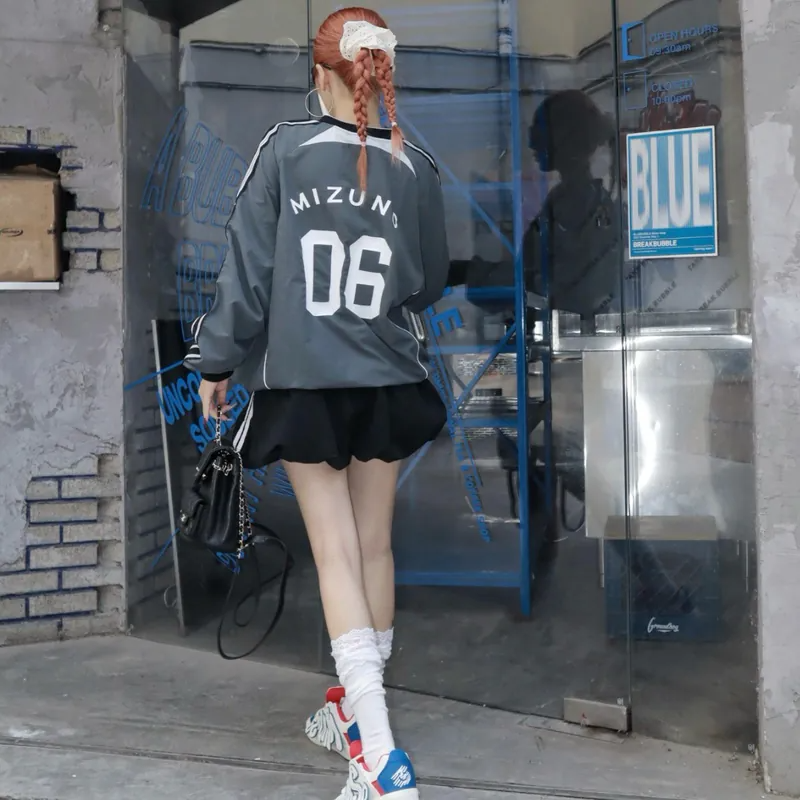 Alternative view of Áo Mizuno Blokecore Retro Long Sleeved ‘Grey’ K2CE46Y3