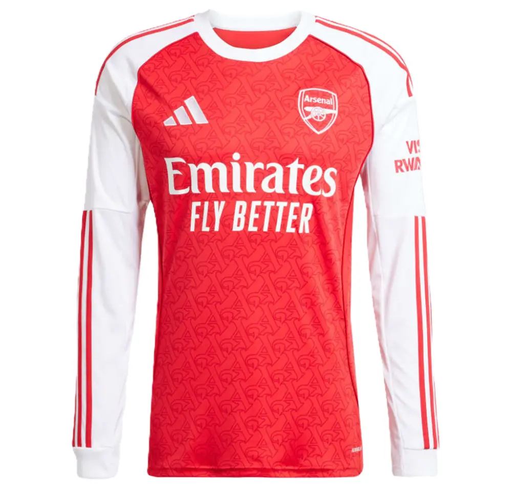 Áo Adidas Arsenal 25/26 Long Sleeve Home Jersey ‘Red White’ JI9536