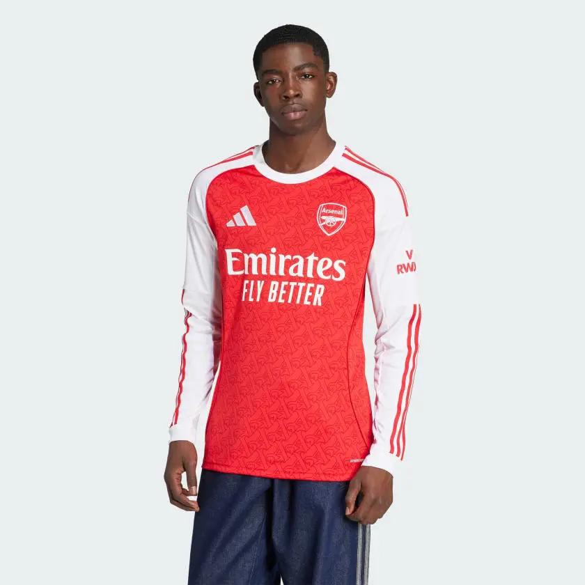 Áo Adidas Arsenal 25/26 Long Sleeve Home Jersey ‘Red White’ JI9536 - Ảnh 4